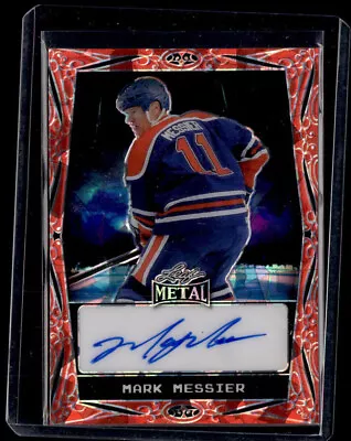 2024 Leaf Metal Crystal Red #BAMM1 Mark Messier 5/7 Auto Autograph • $0.99