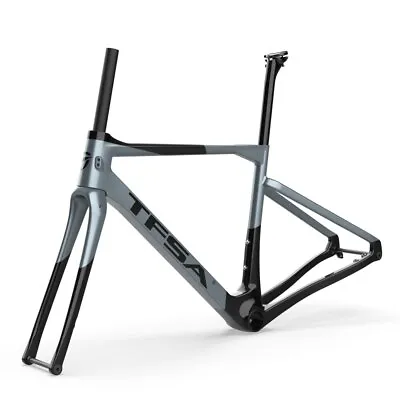 Carbon Gravel Bike Frame 700C Gravel Frameset Disc Thru Axle 142mm Road Bicycle • $791.30