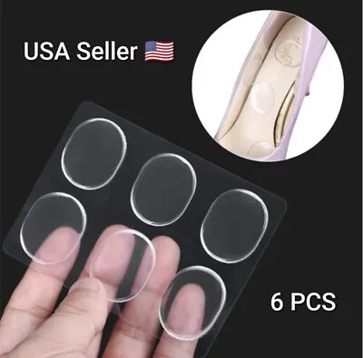 Self-Adhesive Silicone Gel Shoe Insole High Heel Insert Grips Cushion Foot Heel • $3.99