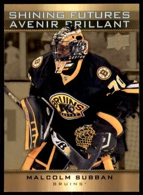 2015-16 Upper Deck Tim Hortons Shining Futures Malcolm Subban #SF-1 • $0.99