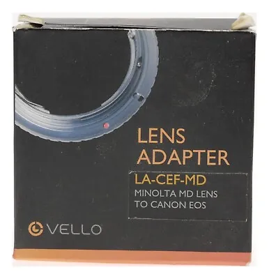 Vello Minolta MD Lens To Canon EOS Camera LA-CEF-MD Adapter • $99