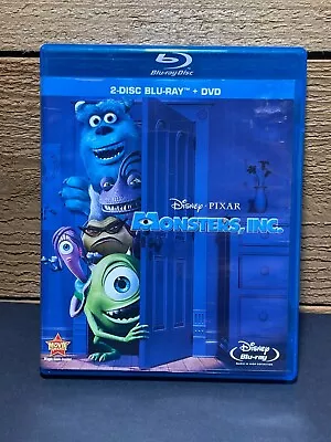 Monsters Inc. (2001) Blu Ray + Dvd Disney Pixar Kids Animation Billy Crystal • $5