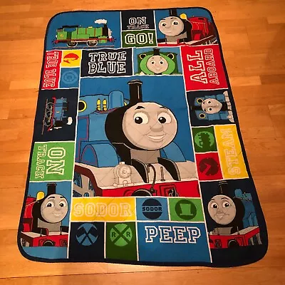 Vintage Thomas The Tank Engine Small Reversible Twin Coverlet Comforter Toddler • $18.70