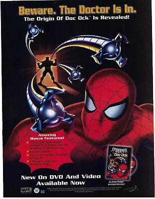 £13.76 • Buy 2004 Marvel Spider-Man Vs Doc Ock DVD VHS Cartoon Magazine Print Ad/Poster