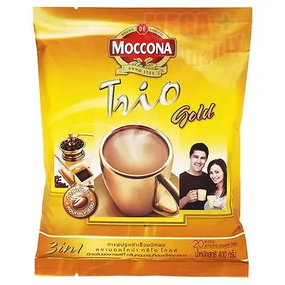 Moccona Trio Instant Coffee Mixed Gold Arabica Coffee 20 Sachets • $24.58