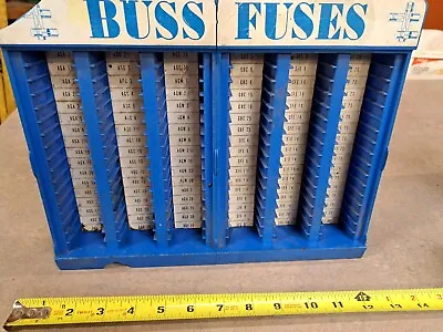 Vintage Blue Plastic Buss Fuses Display Rack • $50