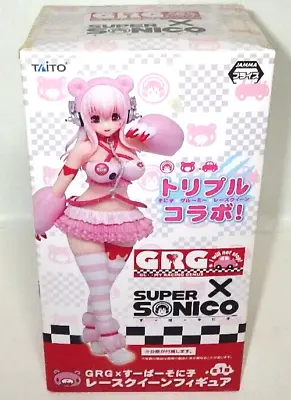 TAITO Gloomy Racing Genus X Super Sonico Race Queen Triple Collab Figure JPN New • $174.79