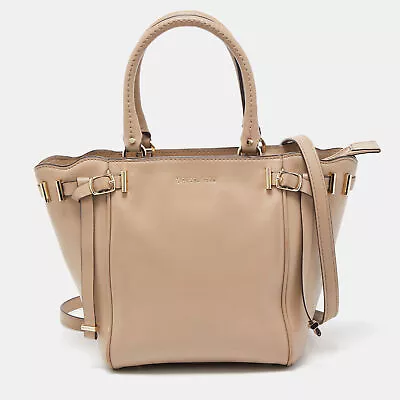 Michael Kors Beige Leather Amelia Top Zip Tote • $101.85