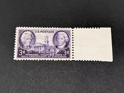 U.S. 3 Cent Postage Stamp Tennessee 150 Yrs. Jackson-Sevier Mint MNH 1946 • $2.95