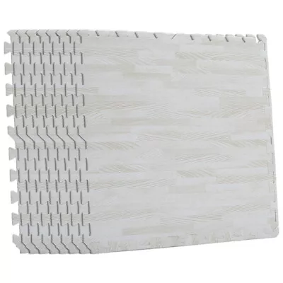 £25.95 • Buy 8/16/24x EVA Foam Floor Wood Effect Interlocking Gym Play Soft Tiles Mats White
