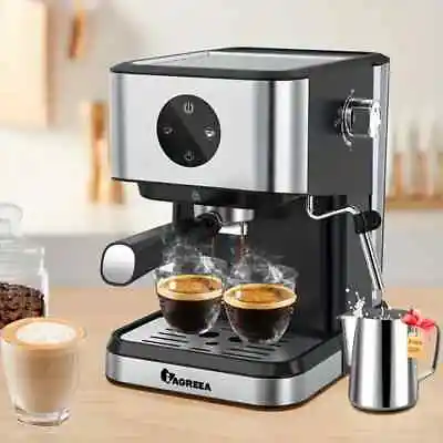 20 Bar Espresso Machine Coffee Maker 1050W Foaming Milk Frother 1.5L Water Tank! • £109