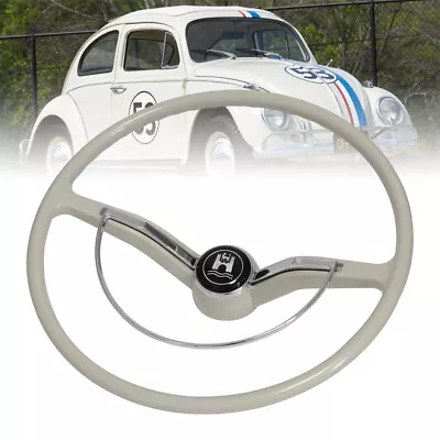 Steering Wheel Chrome Ring & Button For VW Volkswagen Beetle 1955-1971 • $170.05