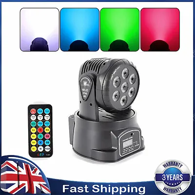 £30 • Buy 105W RGBW 7 LED Moving Head Stage Lighting Light DMX512 DJ Bar Disco Party Lamp