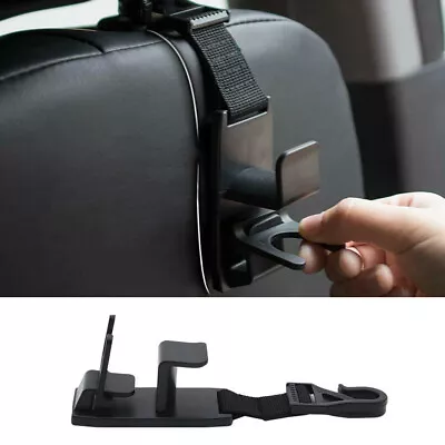 1Pc Car Seat Headrest Hook Hanger Holder Clip Organizer Black For Bags Backpack • £3.97