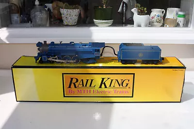 Mth Rail King O Gauge Jersey Central 4-6-2 Loco Blue Comet W/sound Please Read • £195
