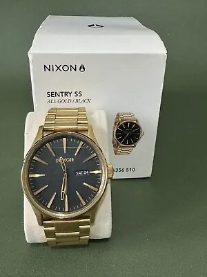 Men's NIXON Sentry SS Wristwatch - All Gold/ Black (A356 310) • £80