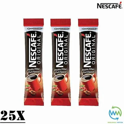 25 X NESCAFE Original Individual COFFEE Sachets CUP Instant Sticks SACHET Blend • £4.59