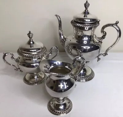 Vintage  Ashley  Wilcox International Silver Plate Coffee/Tea Pot Sugar Creamer • $34.99