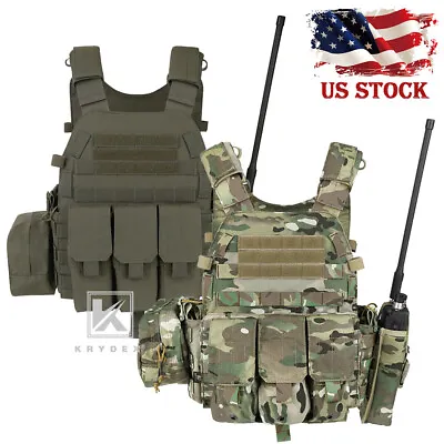 KRYDEX LBT-6094A Plate Carrier Tactical Body Armor Vest W/ Mag Pouch Waterproof • $99.95