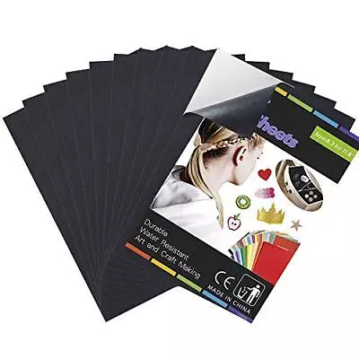 Caydo 10PCS Black Self Adhesive Felt Sheets Thickened Sticky Back Felt Fabric... • £10.42