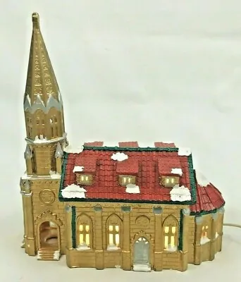 $55 • Buy Vintage Christmas House Ceramic Lighted Village Church House Of Yultide 1986 