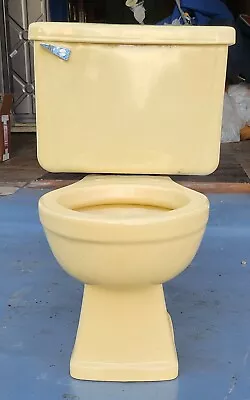 Yellow Toilet Vintage Bathroom • $675