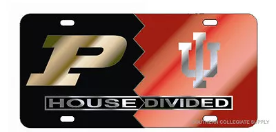 PURDUE UNIVERSITY / INDIANA UNIVERSITY HOUSE DIVIDED License Plate / Car Tag • $29.95