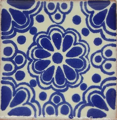 50 TILES Ceramic MEXICAN Talavera Handmade Tile 2x2 Clay Mexico Pottery  2-03 • $55.99