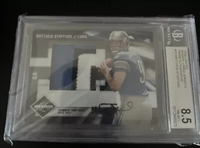 Matthew Stafford RPA! 2009 Limited Rookie Jumbo Jerseys Bgs 8.5 Bgs 10 Auto /25 • $350