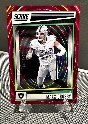 2022 Score MAXX CROSBY #/299 SP Pink Mirror Ellipse🔥NFL Las Vegas Raiders • $20