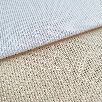14 And 16 Count Aida Cross Stitch Fabric Various Sizes And Colours White Cream • £28.95