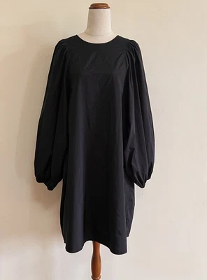 $20 • Buy H&M Womens Smock Dress Black Size M Long Balloon Sleeve
