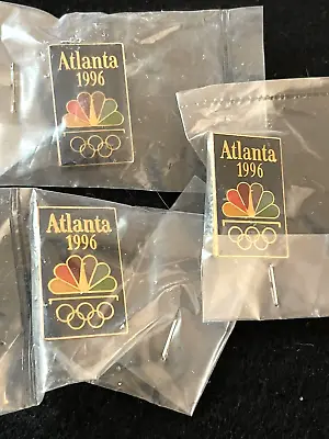 1996 Atlanta Georgia NBC Summer Olympic Games-3 Media Pins-NIP • $13.50