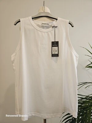 $28 • Buy Country Road White Cotton Embroidered Logo Tank Size Lge, Xl  Bnwt Rrp $59