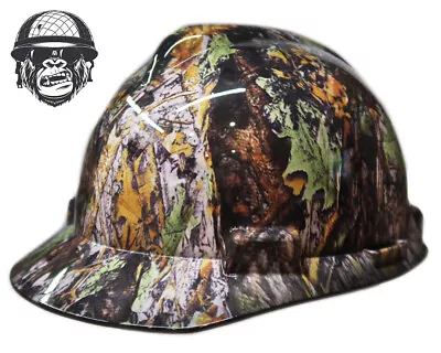 Custom Hydrographic Safety Hard Hat Mining Industrial - CAMO LEAVES CAP • $70