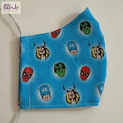 New Fabric Cloth Face Mask Washable Adult/Teen Size Marvel Avengers Faces Thor • $8