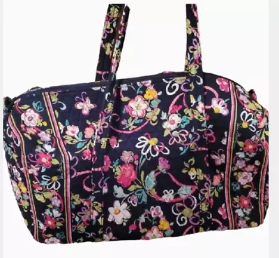 Vera Bradley RIBBONS Large Travel Duffle Bag 22  X 11.5  X 11.5  EXCELLENT • $54.99