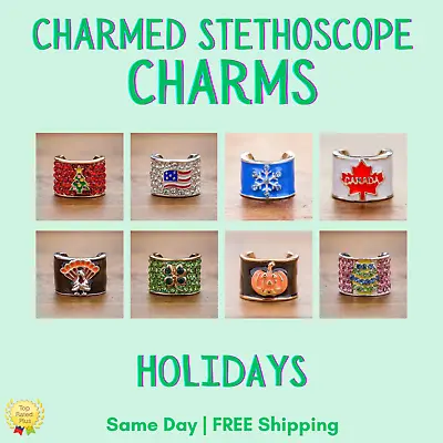 CharMED Stackable Stethoscope Bling Charms | Holidays • $8.95