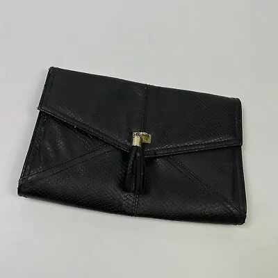 H&M Handbag Black Faux Leather Snakeskin Shoulder Bag • £3.18
