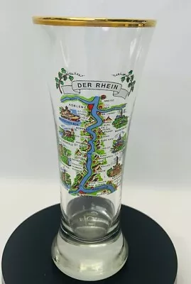 Vintage Der Rhein River German Glass Cup - Germany • $12.99