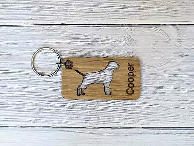 Personalised Rottweiler Wooden Keyring | Gift For Rottweiler Parent • £4.03