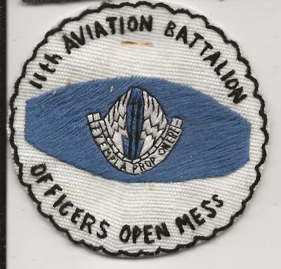 Vietnamese  Made 11th Aviation Battalion Officers Open Mess Pocket Patch • $14.50