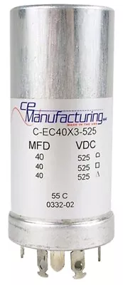 CE Manufacturing Multisection Mallory FP Can Capacitor 40/40/40µf @ 525VDC • $53.79