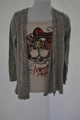 Girl's Shirt By Monster High Size 6X Gray And White In Color RN 119072 • $6.88