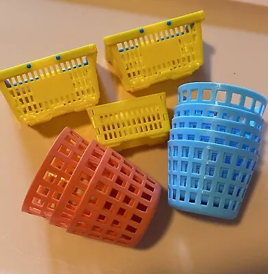 Miniature Dollhouse Baskets Shopping Laundry Storage Set Of 11 • $10.50