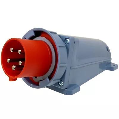 £42.95 • Buy 63 Amp 5 Pin 400V 3 Phase IP67 Waterproof Appliance Inlet Plug Socket 63A 3PNE