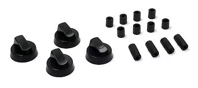 4 X Universal KENWOOD Cooker/Oven/Grill Control Knob And Adaptors BLACK • £6.19