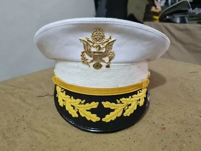 US Army Field Grade Officer Service Dress White Hat Military Authentic Uniform • $68