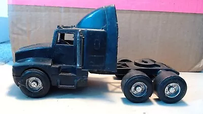 Vintage Processed Plastics Black Conventional Semi Tractor Truck USA 8 Long • $6.89