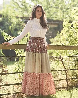 Laura Ashley Tiered Floral Archive Gypsy Skirt Size 12 • £45